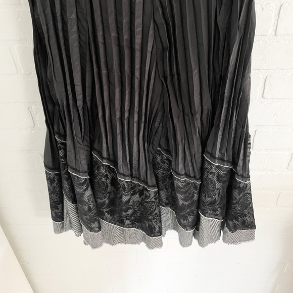 Vintage 90s Y2K Midi Skirt Artsy Whimsigoth Iridescent Dark fairy Lace Sz S - Picture 4 of 14